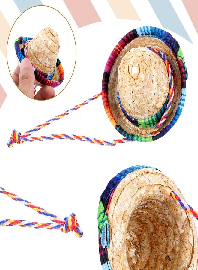 Gtziqa Bearded Dragon Sombrero Hats, Bearded Dragon Clothes Accessories Lizard Straw Hat with Adjustable Chin Strap Small Pet Hat Lizard Costume for Reptile Ferret Hamsterleopard Gecko Snake Guinea Pig Pet - Image 4
